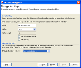 Encryption Wizard - encryption keys